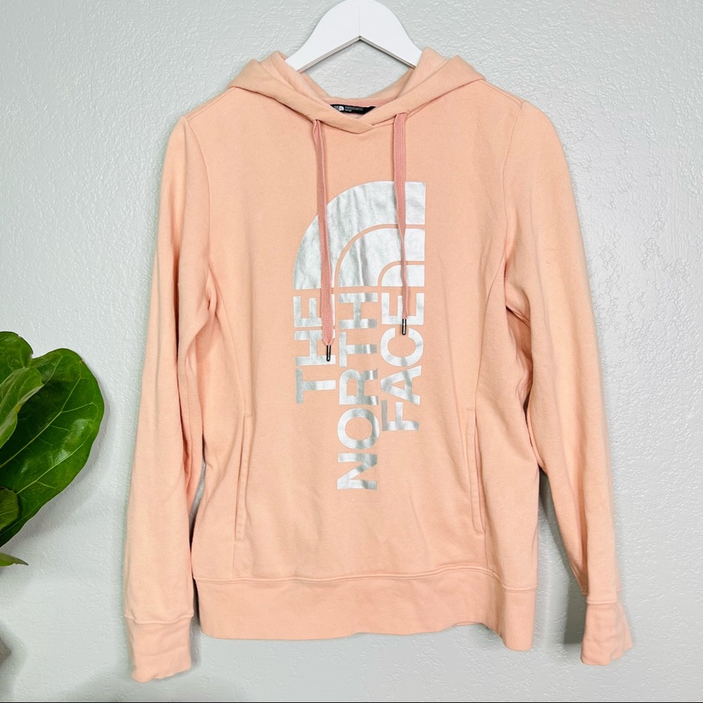 The North Face Womens Medium Pink w/ Silver Logo Hooded sweatshirt